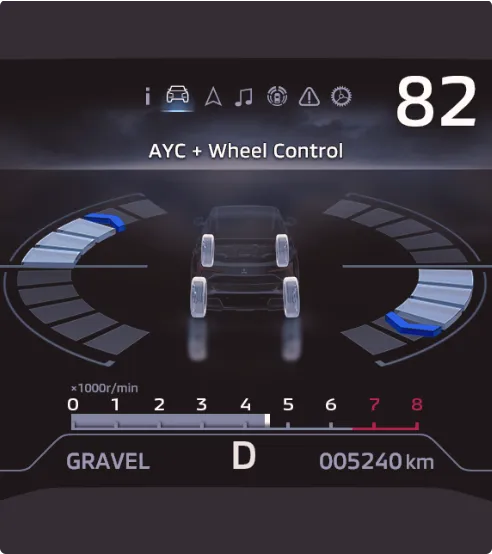 Active Yaw Control (AYC) for excellent turning and drving stability